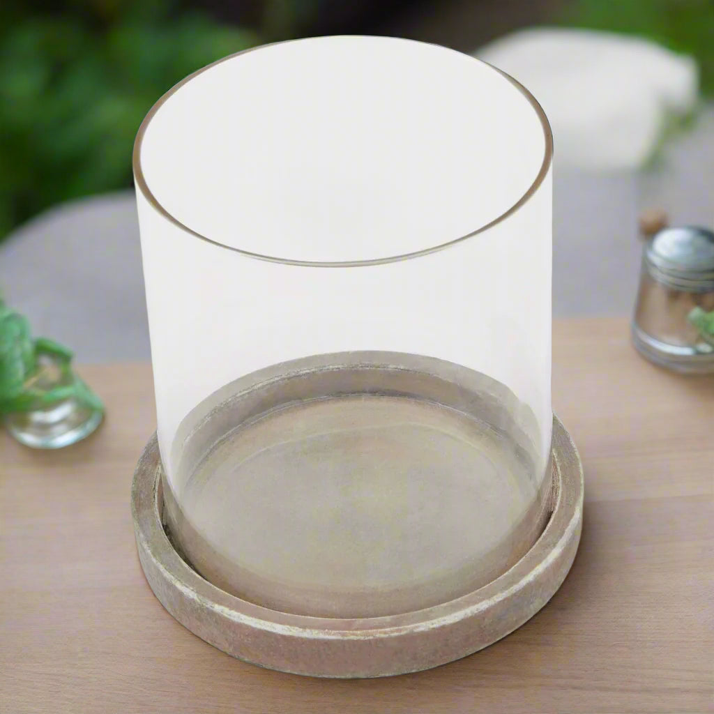 Siena Brown Hurricane Lantern (14cm)