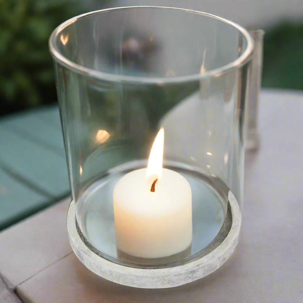 Athena Stone Hurricane Lantern (18cm)