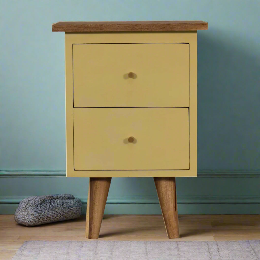 Yellow Hand Painted Drawer Set
