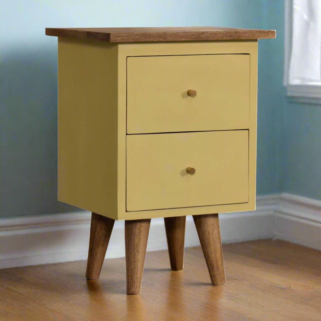 Yellow Hand Painted Drawer Set