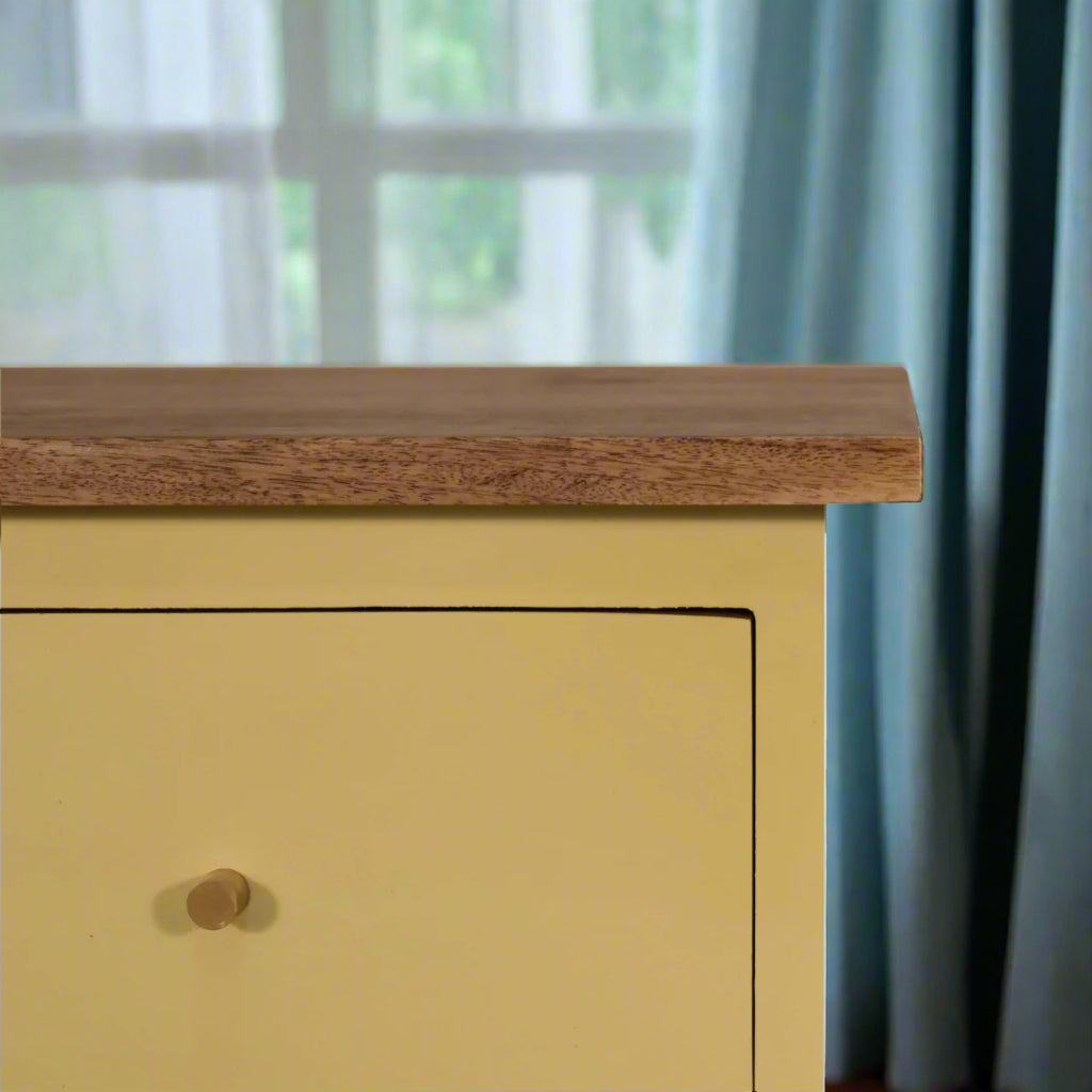 Yellow Hand Painted Drawer Set