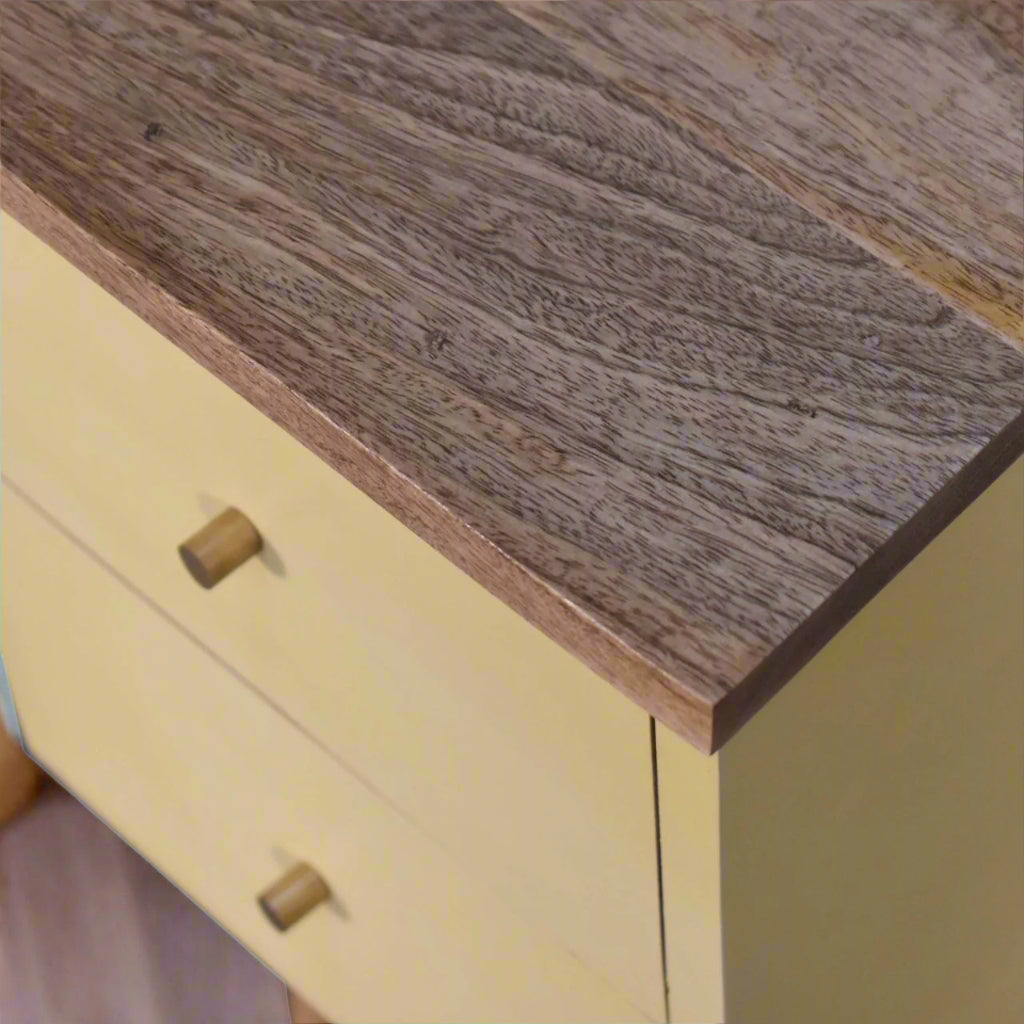 Yellow Hand Painted Drawer Set