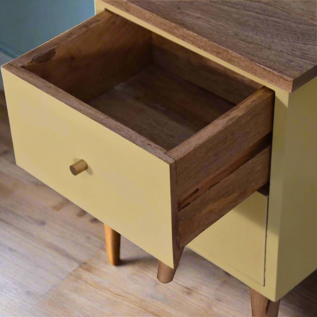 Yellow Hand Painted Drawer Set