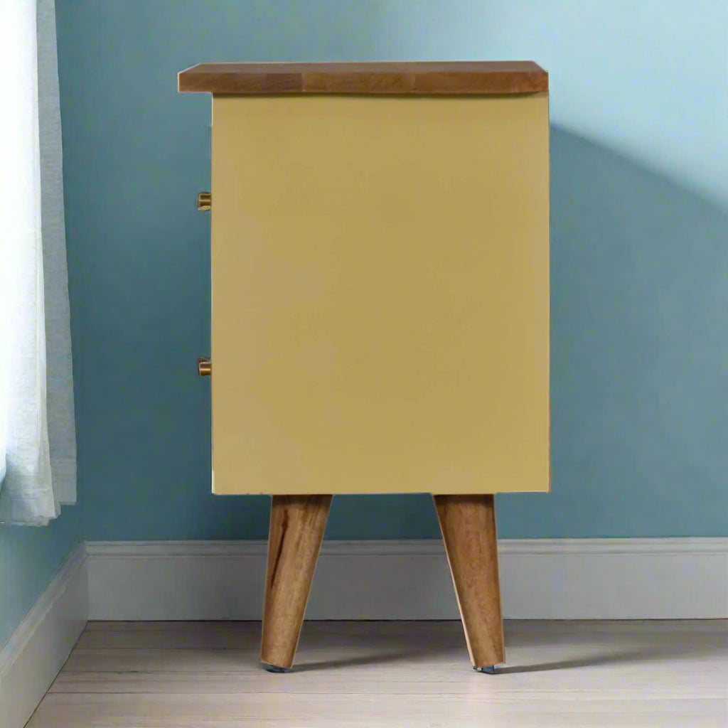 Yellow Hand Painted Drawer Set