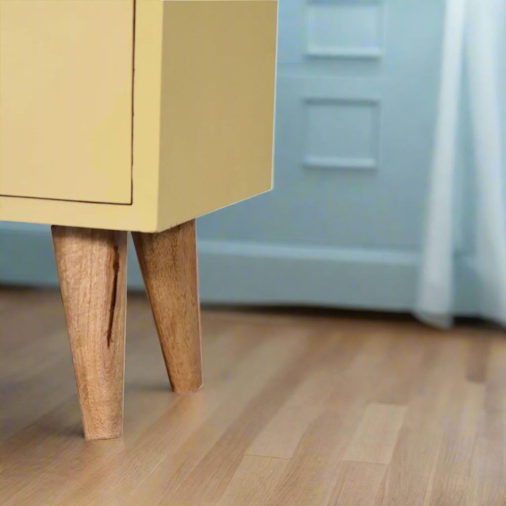 Yellow Hand Painted Drawer Set