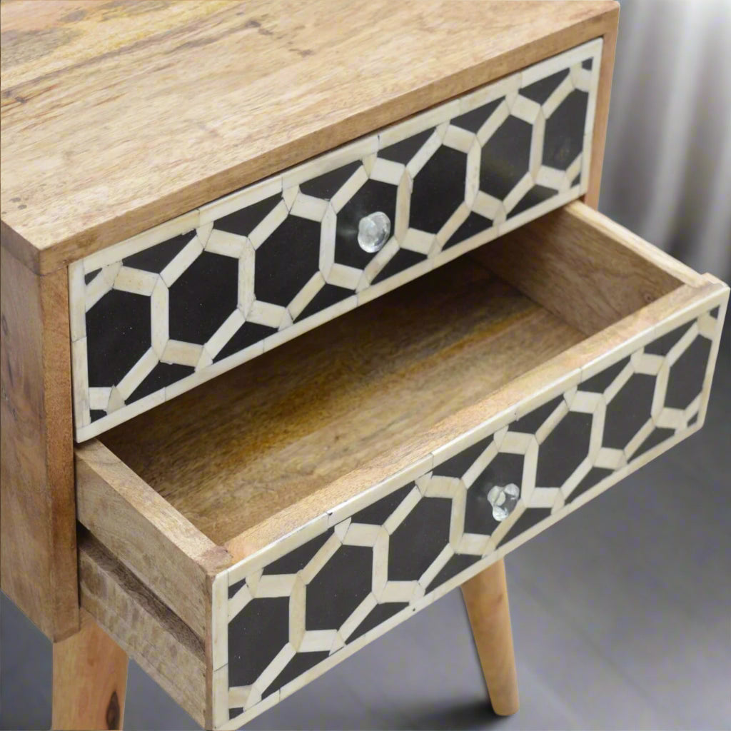 Honeycomb Bone Inlay 2 Drawers