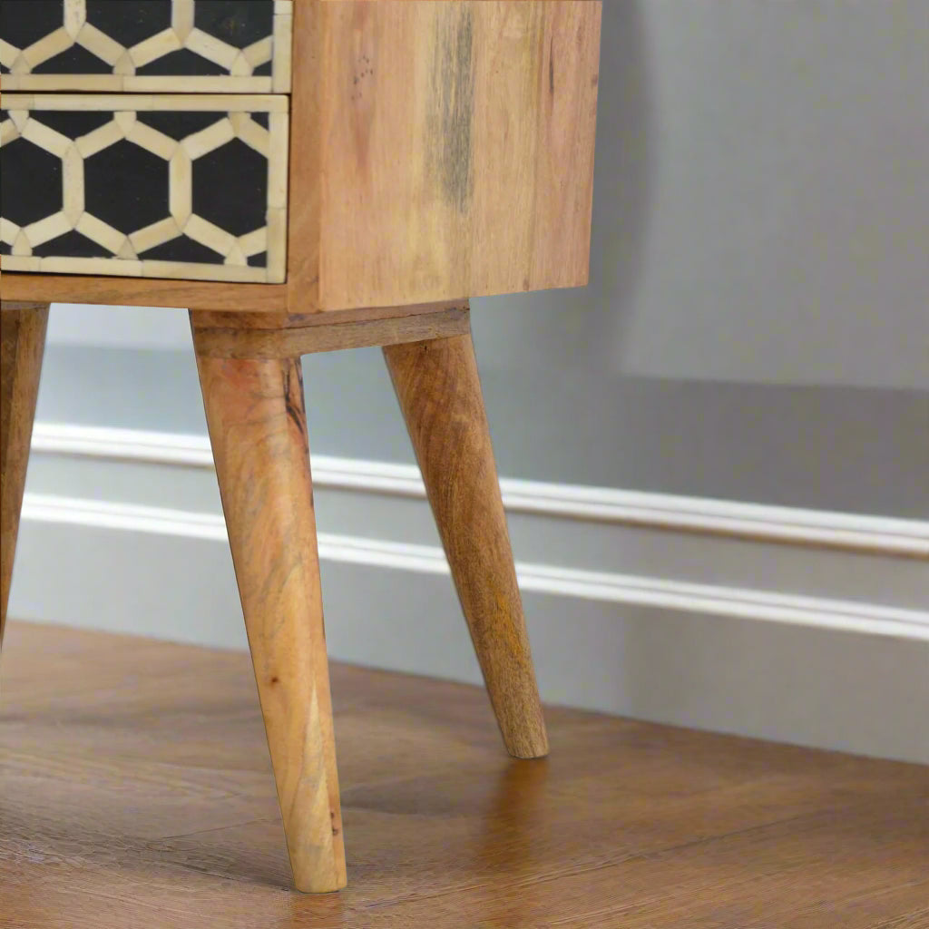 Honeycomb Bone Inlay 2 Drawers
