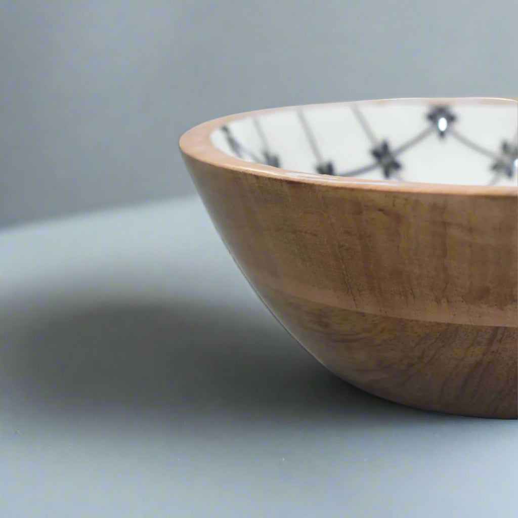 Black & White Flower Bowl Set