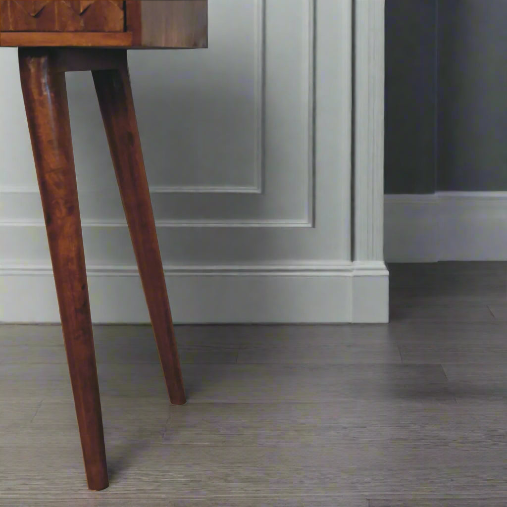 Pineapple Console Table (Chestnut Finish)