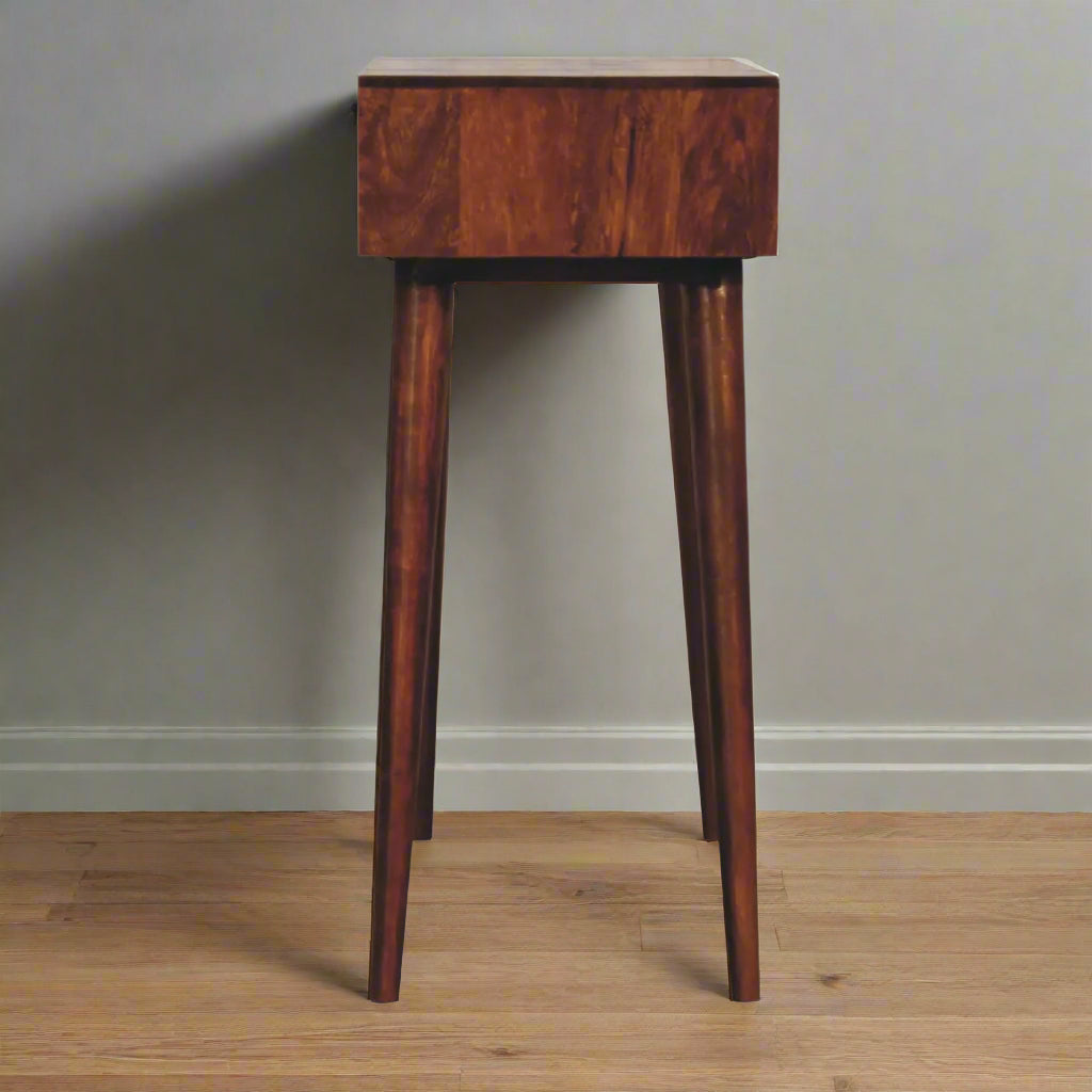 Cut-Out Natural Mini Dressing Table: Chestnut Finish
