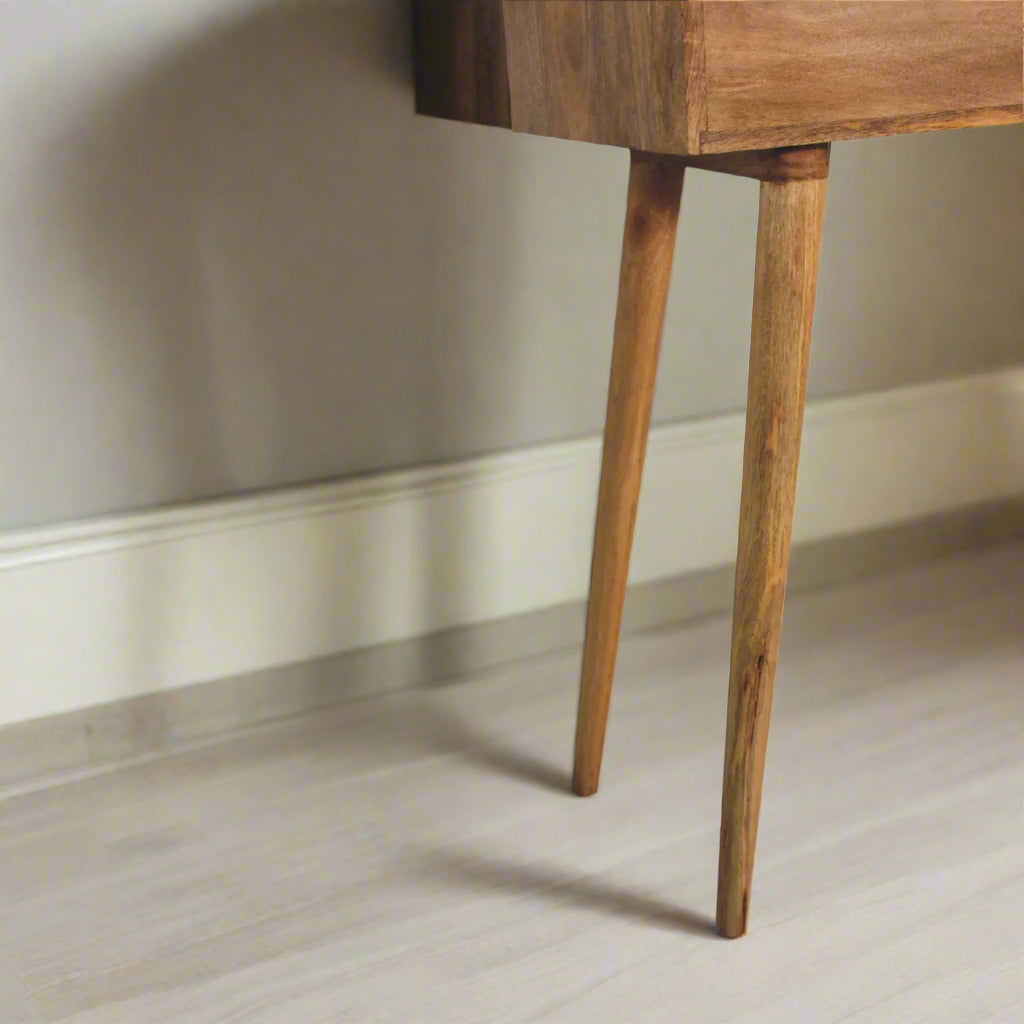 Cut-Out Natural Mini Dressing Table: Oak-ish Finish