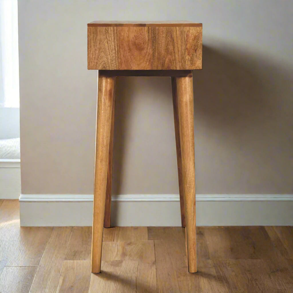 Cut-Out Natural Mini Dressing Table: Oak-ish Finish