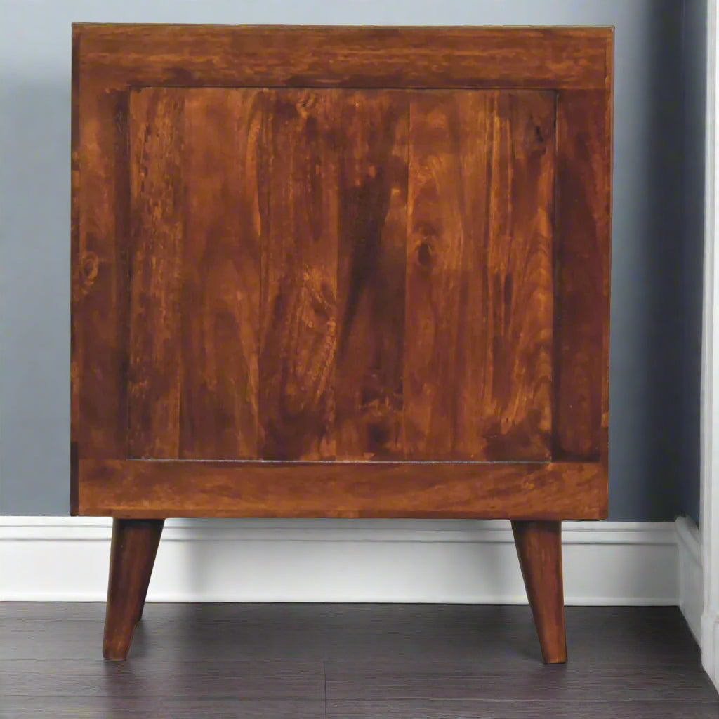 Chestnut Pineapple Carved Cabinet