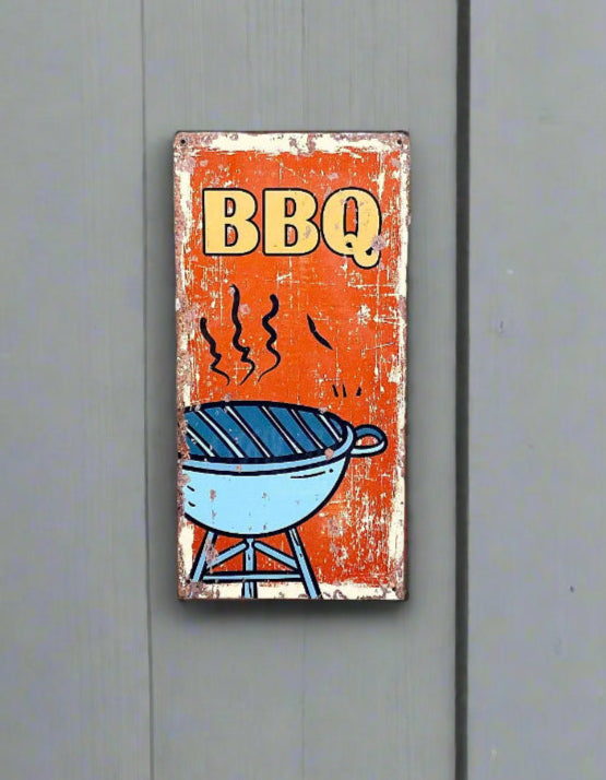 Metal Wall Sign: BBQ Barbeque