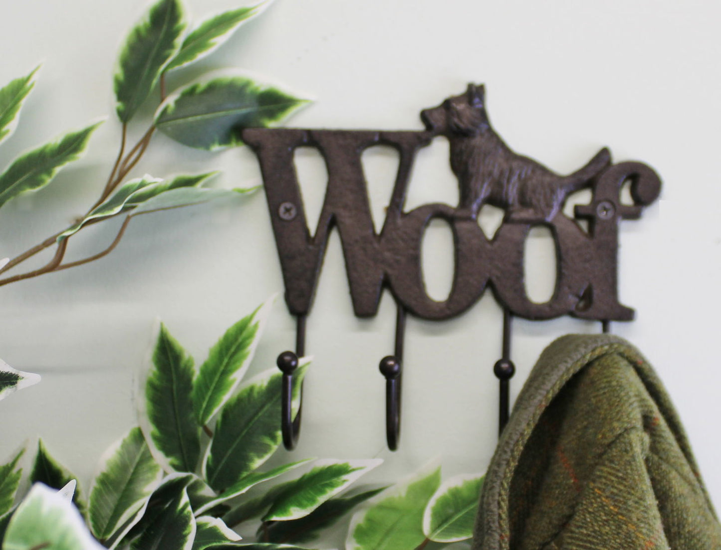 Rustic Cast Iron Dog Wall Hooks