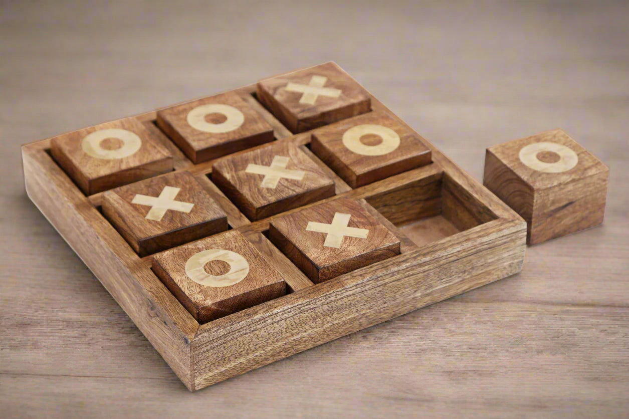 Wooden Tic Tac Toe Game 24cm
