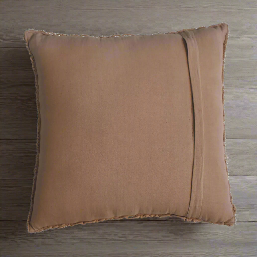 An aerial view of the underside of the Alda coffee cushion