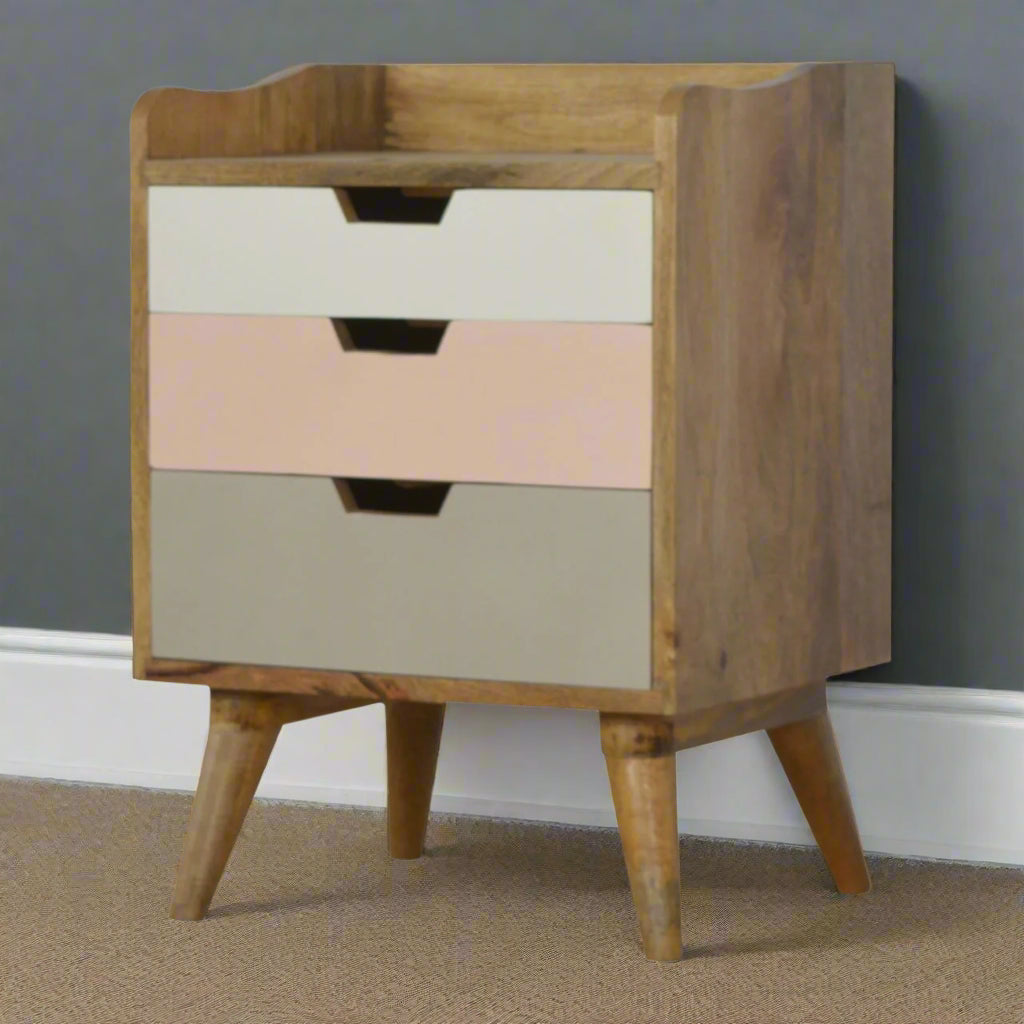 Pink Hand Painted Cut-Out Drawer Set