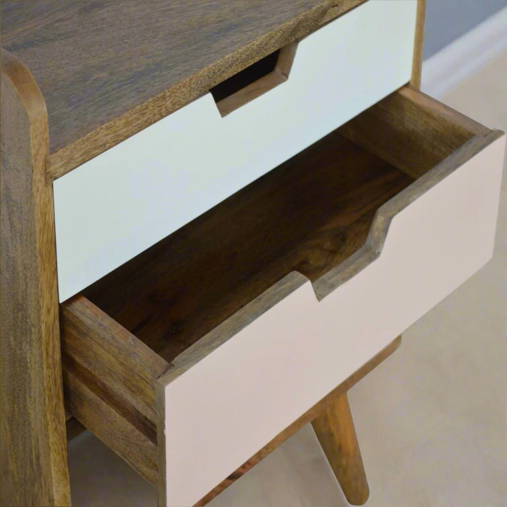 Pink Hand Painted Cut-Out Drawer Set
