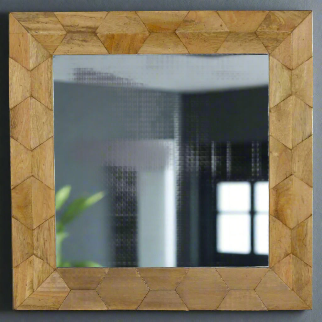 Pineapple Carve Square Mirror