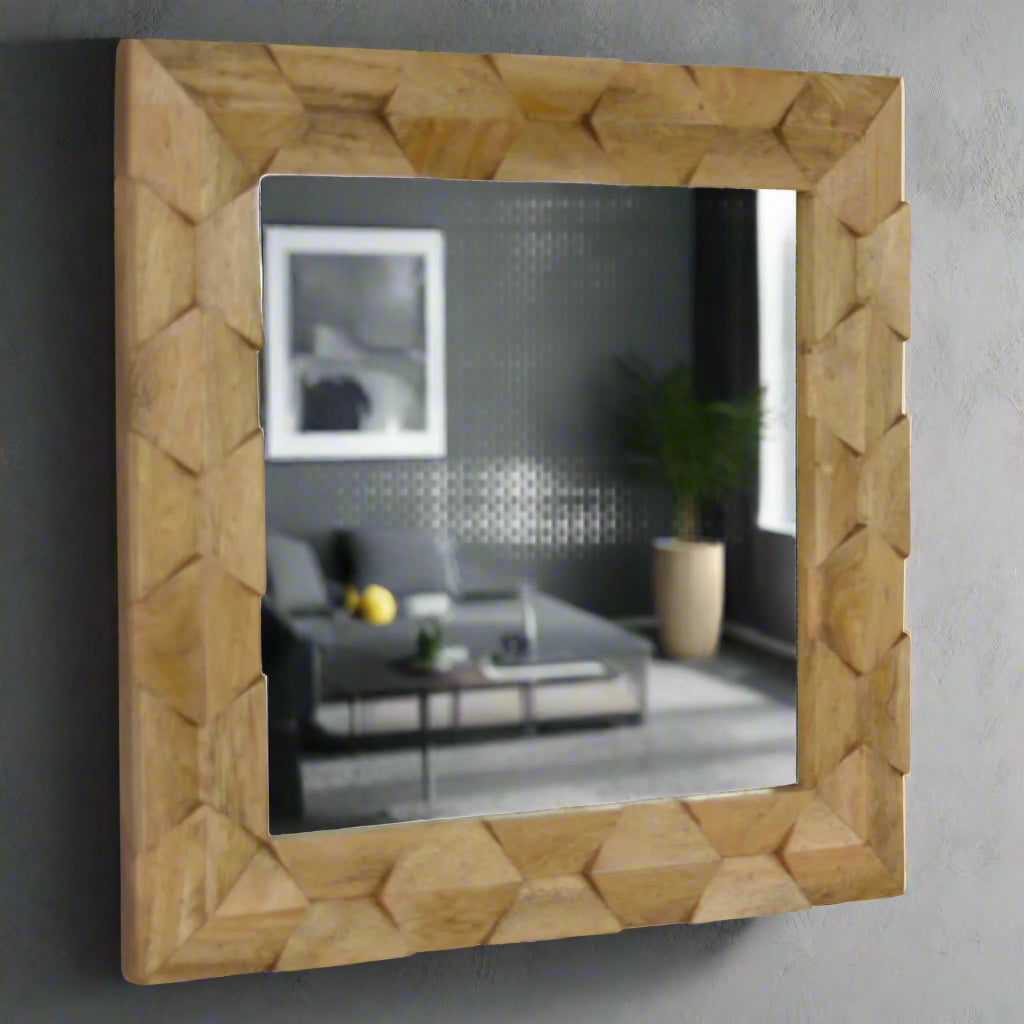 Pineapple Carve Square Mirror