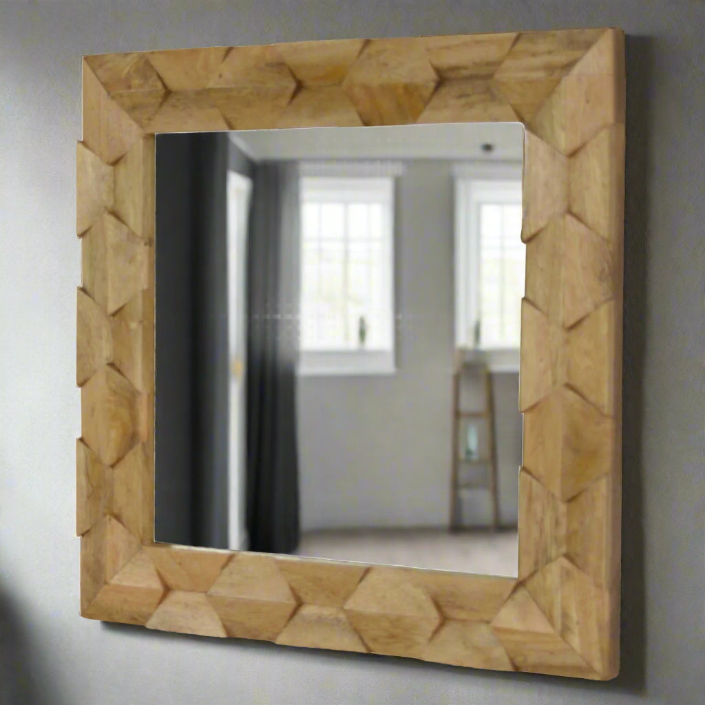 Pineapple Carve Square Mirror