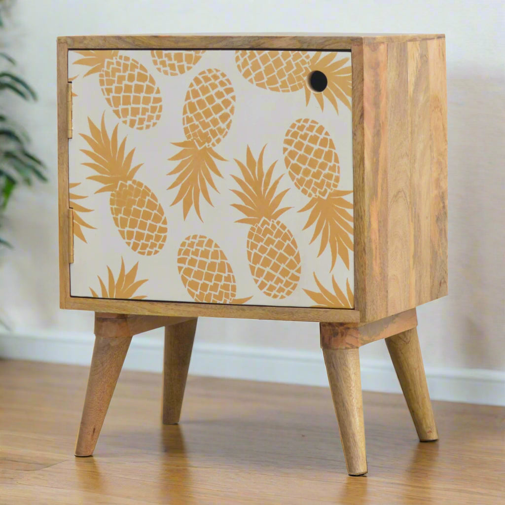 Pineapple Screen Print Small Cupboard