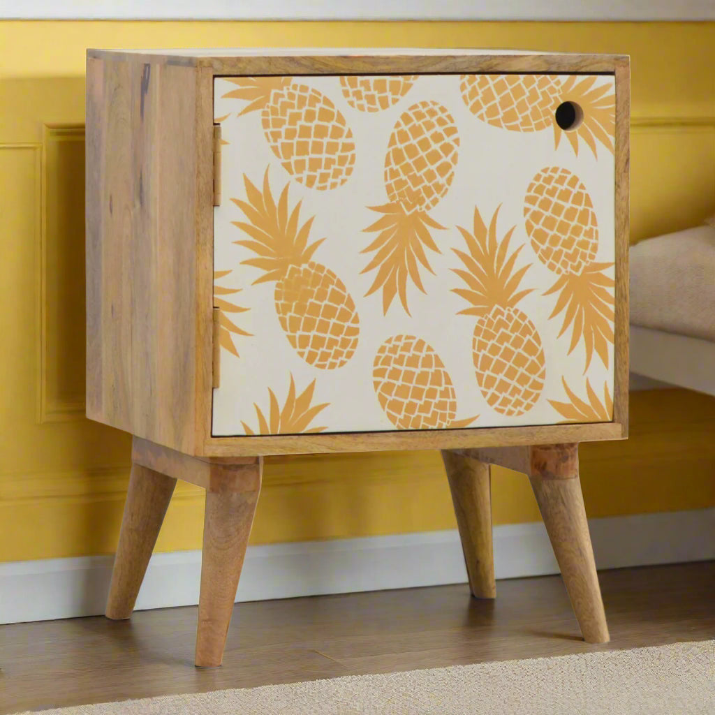 Pineapple Screen Print Small Cupboard