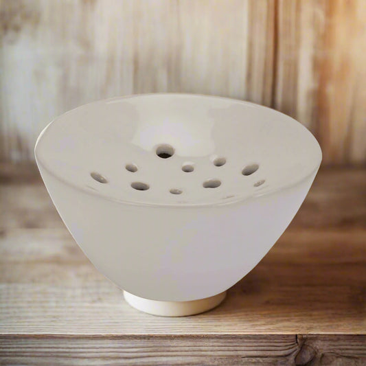 Off White Ceramic Flower Frog