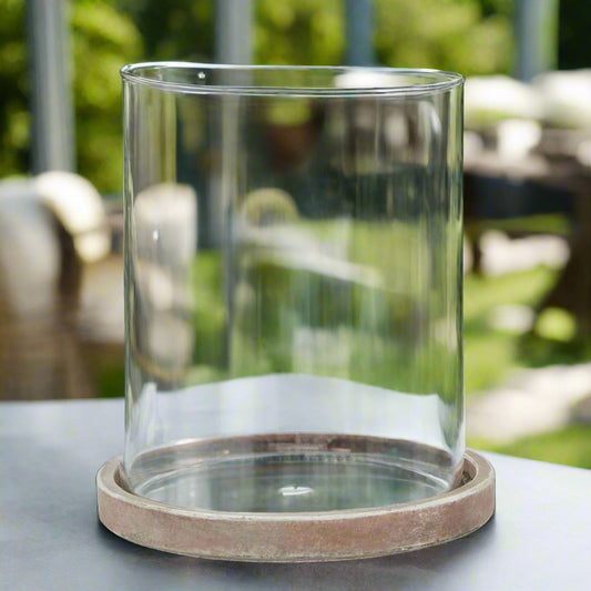 Siena Brown Hurricane Lantern (21cm)