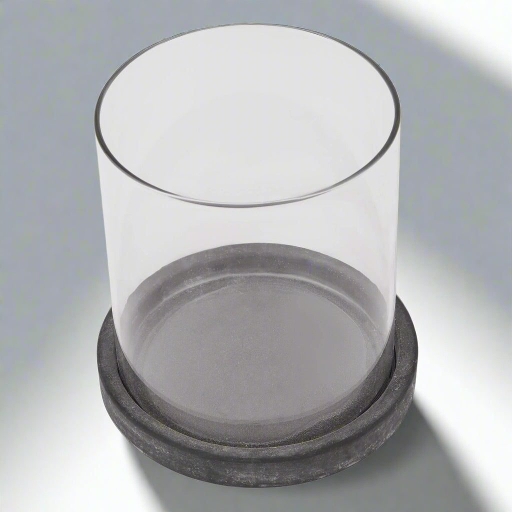 Amalfi Grey Hurricane Lantern (14cm)