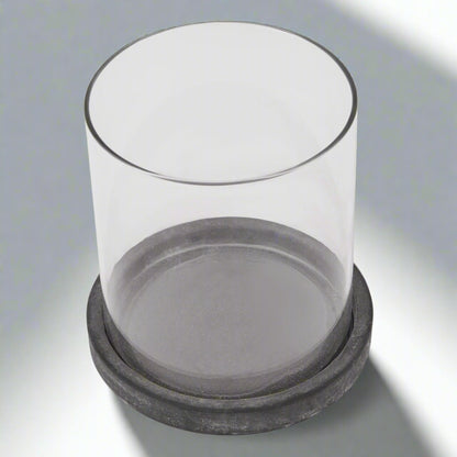 Amalfi Grey Hurricane Lantern (14cm)
