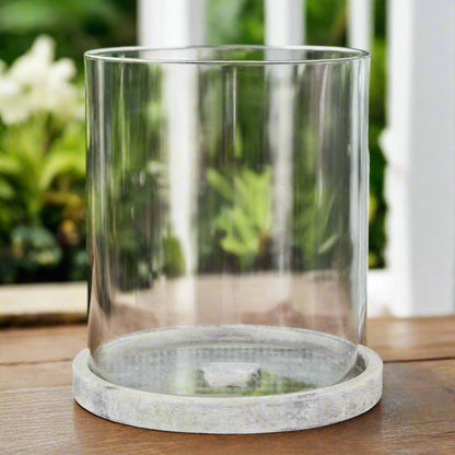 Athena Stone Hurricane Lantern (18cm)