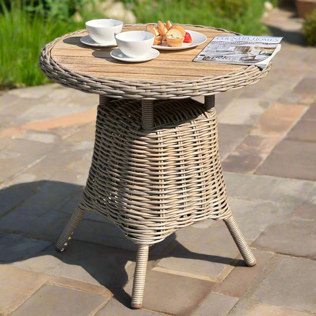Amalfi Bistro Table With Wood Top