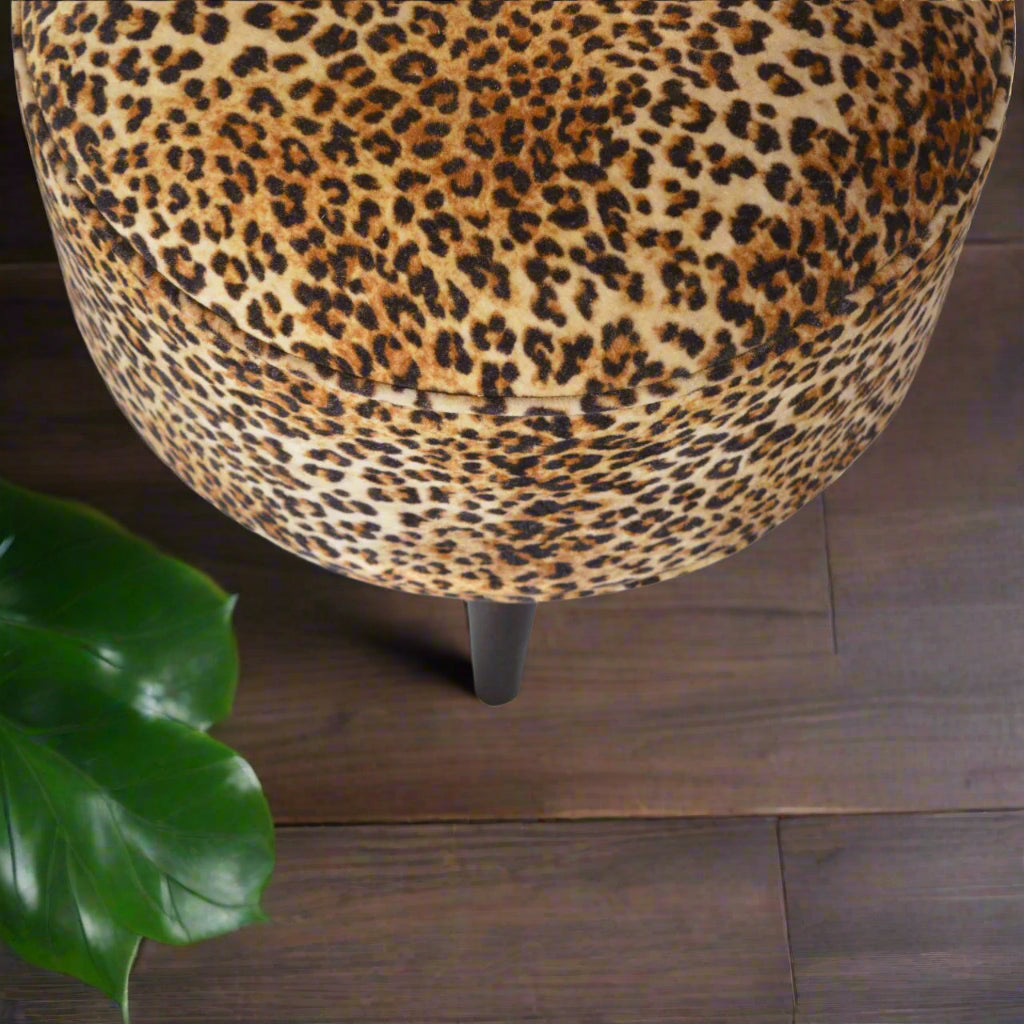Leopard Nordic Style Footstool