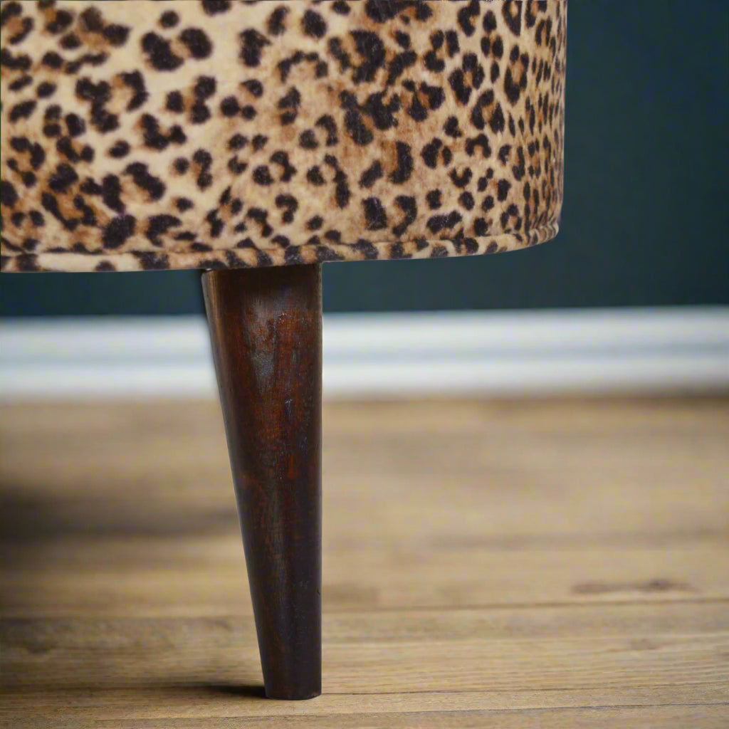 Leopard Nordic Style Footstool