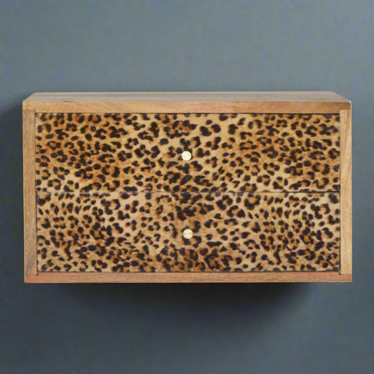 Wall Leopard Print Drawer Set