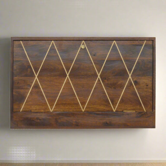 Geo Brass Flip Down Desk
