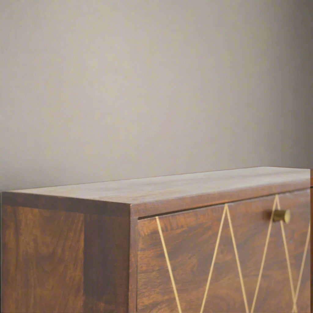Geo Brass Flip Down Desk