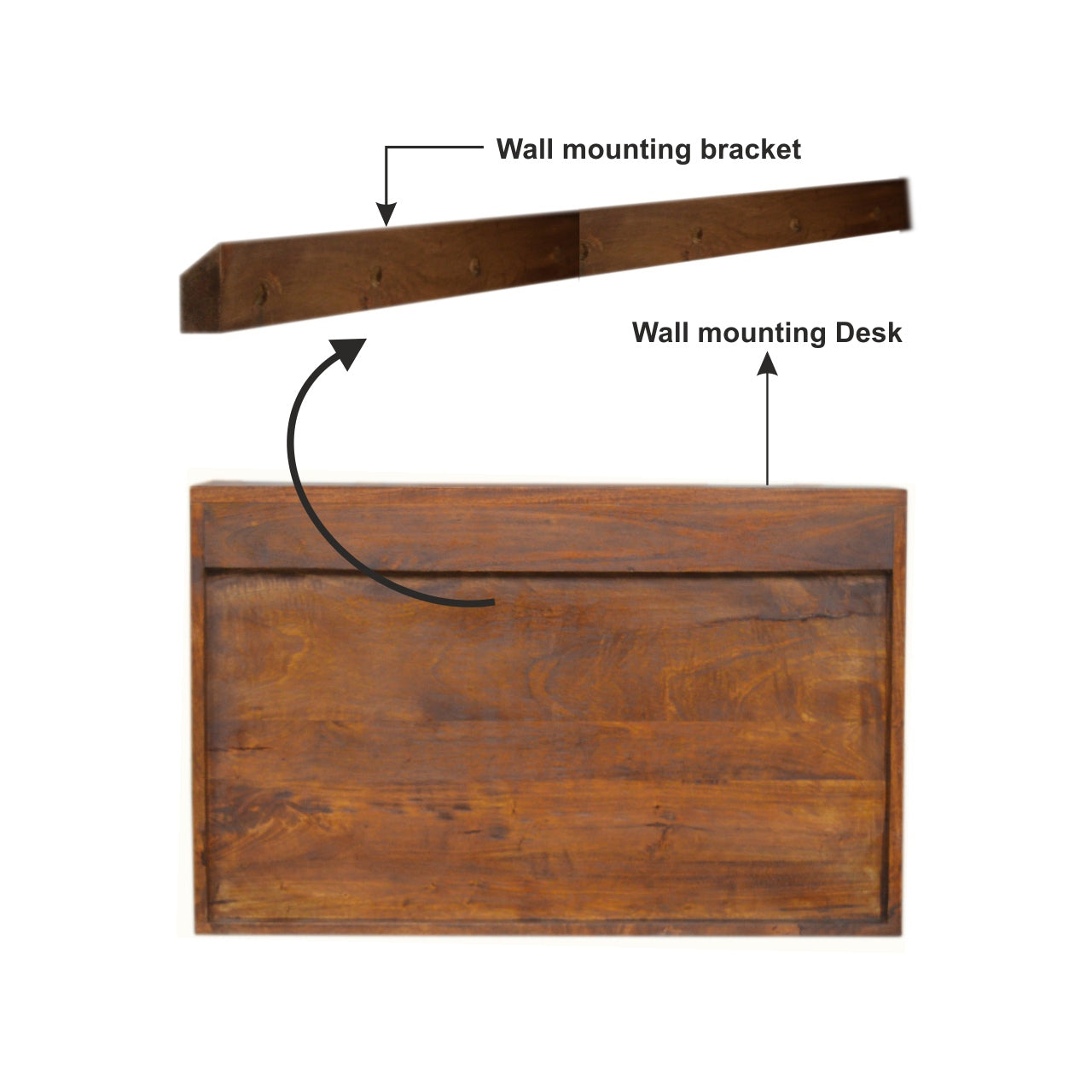 Geo Brass Flip Down Desk