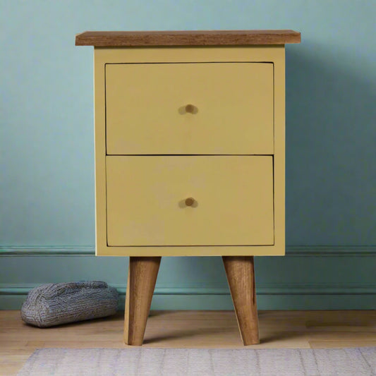 Yellow Hand Painted Drawer Set