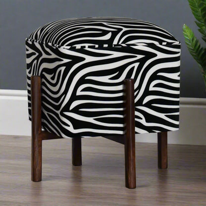 Zebra Footstool