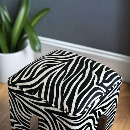 Zebra Footstool