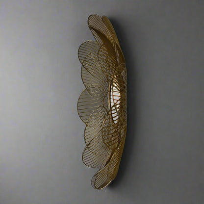 Gold Wired Flower Mirror