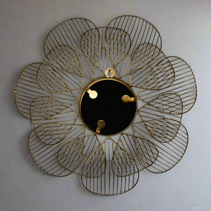 Gold Wired Flower Mirror