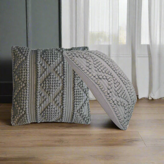 Nola Cushion Set of 2 - Grey