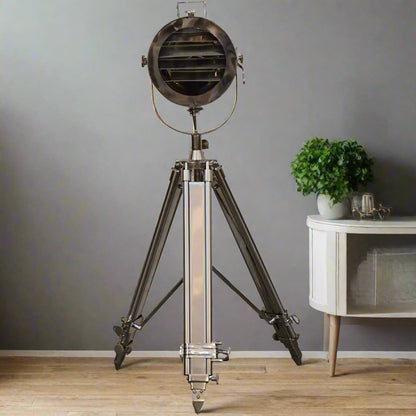 Chrome Tripod Spotlight Floor Lamp