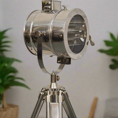 Chrome Tripod Spotlight Floor Lamp