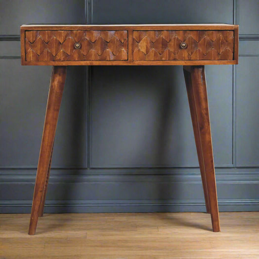 Chestnut Pineapple Console Desk