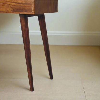 Cut-Out Natural Mini Dressing Table: Chestnut Finish